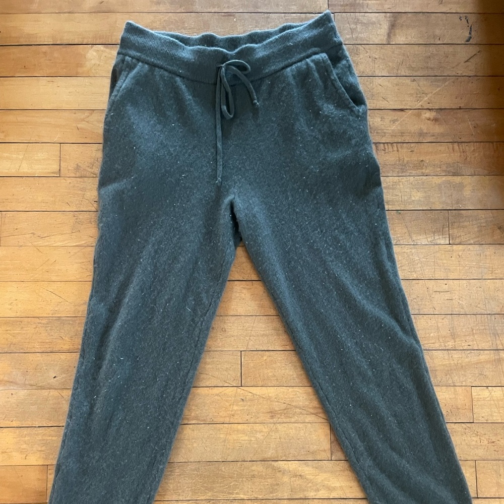 Quince Cashmere Joggers, Moss, S